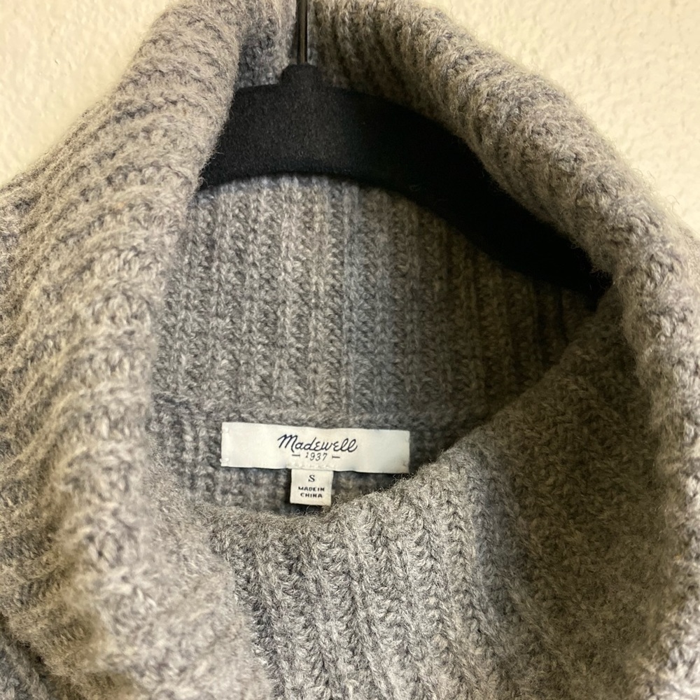 Madewell Gray Turtleneck Sleeveless Sweater - Picture 4 of 5